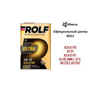 Масло моторное синтетическое ROLF Ultra SAE 0W-30, A7/B7 API SP,  4л 322946