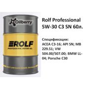 Масло моторное синтетическое «ROLF Professional SAE 5W-30 API SN, ACEA C3»  60л 322723