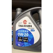 TAKAYAMA SAE 0W-20 ILSAC GF-5 API SN 4л пластик 605554